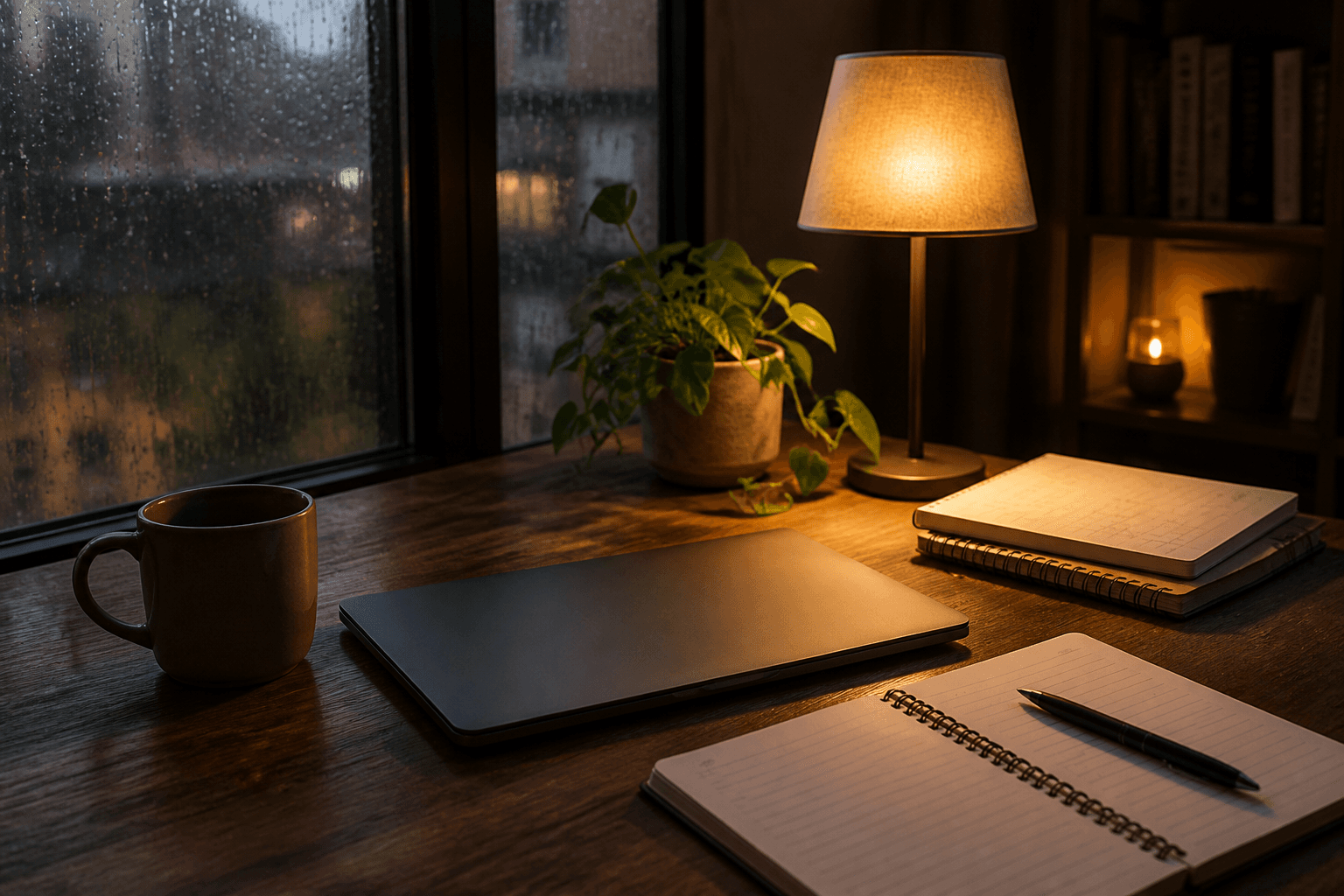 Planning notebook open on a desk, representing intentional early startup budget decisions